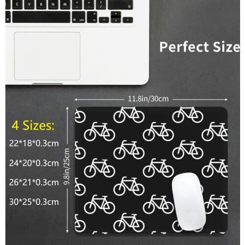 Bike Pattern ( White And Black ) Mouse Pad DIY Print Danibeez Danibeezdesign Gravel Bike Bikes Cycling