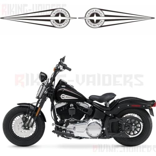 Cross Star Stickers Vinyl Sticker Decal For Harley Softail Cross Bones