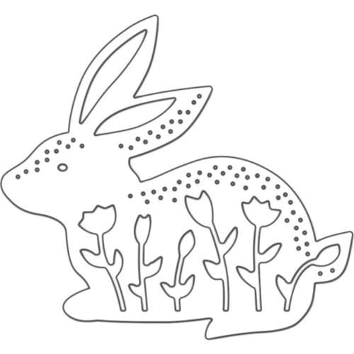 Rabbit Shape Metal Cutting Die DIY for Scrapbooking Decoration Crafts