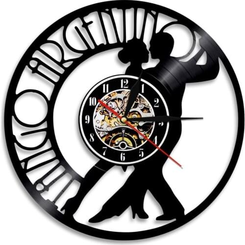 Waltz Couple Dancing Silhouette LED Backlight Remote Control Wall Watch Sports Modern Vinyl Record Wall Clock Living Room Decor