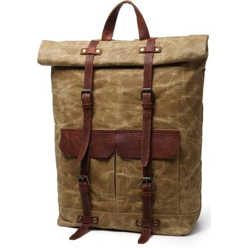 New 2020 Men Canvas Backpack Waterproof Tourist Retro College Large Capacity Bags Quality Casual Vintage Laptop Travel Rucksacks