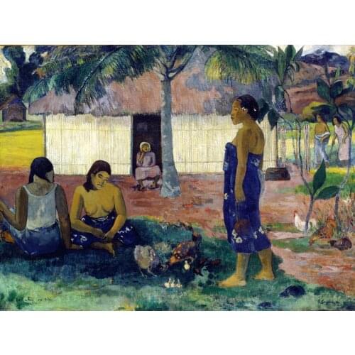 Landscape canvas painting scenery picture impressionism masterpiece poster art Paul Gauguin Why Are You Angry No Te Aha Oe Riri