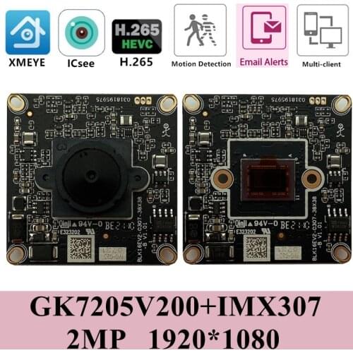 StarLight Sony IMX307+3516EV200 H.265 HD IP Camera Module Board Mini Lens 3.7mm 3MP Low illumination ONVIF CMS XMEYE RTSP