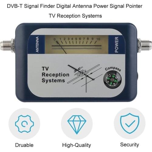 DVB-T Signal Finder Digital Satellite Signal Finder TV Antenna Signal Power Strength Meter Pointer TV Receiver with Compass