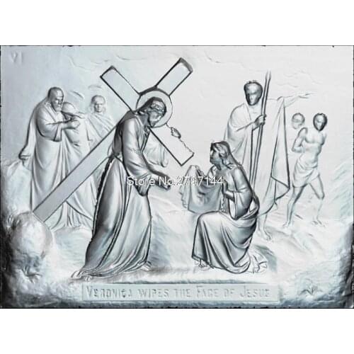 Crucifixion of Jesus_1 3d model for cnc STL format Religion 3d Relief Model STL Router 3 axis Engraver ArtCam