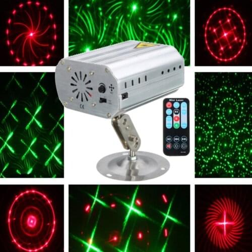 Christmas DJ Disco Light Voice Control Light Music LED Par Laser Projector Stage Effect Club Dancing Party Lights Lighting