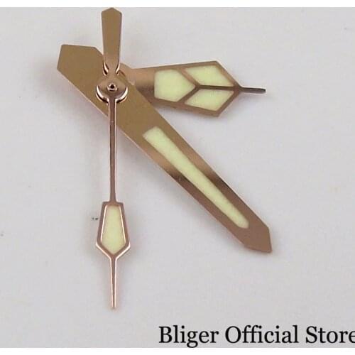 Rose Gold Replacement Parts Watch Hand Needles for NH35A NH36A Movement Luminous