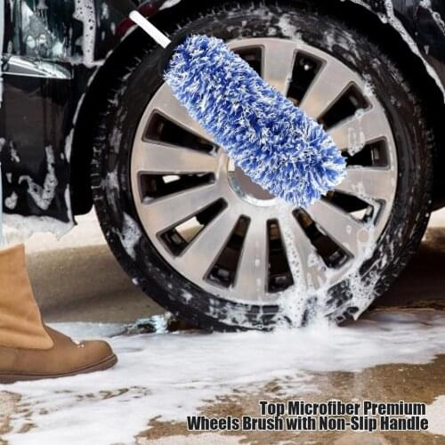 Auto Rim Scrubber Wheel Brush Cleaner Dust Remover Plastic Handle Motorcycle Truck Washing Vehicle Wash Tire Cleaning Tools