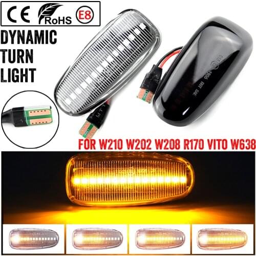 Led Dynamic Side Marker Turn Signal Indicator Light Sequential Blinker For Mercedes BENZ W202 W210 W208 R170 Vito W638