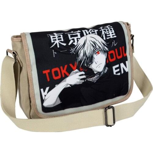 Tokyo Ghoul Kaneki Ken Crossbody Bag Messenger Bags Canvas Shoulder Bag Cartoon Anime School Letter Tote Handbag