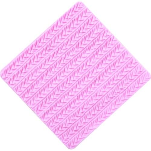 Knitting Fondant Silicone Molds Knit Printing Pad Texture Template Cake Decorating Mold Sugar Bow Craft Molds DIY Cake Decor
