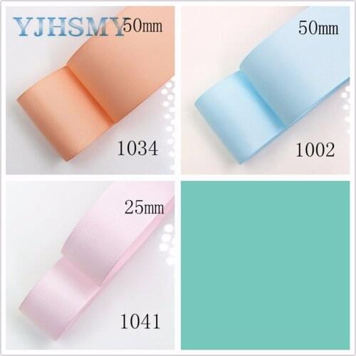 YJHSMY,J-171201-1002,25 mm/50 mm 5 yards Solid Color Thermal transfer Printed grosgrain Ribbons,Wedding DIY decorative ribbons