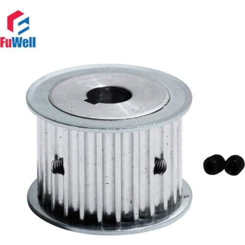 HTD5M 22T Timing Pulley With Keyway 27mm Width Transmission Belt Pulley 8/10/12//14/19/20mm Bore 22Teeth Synchronous Pulley