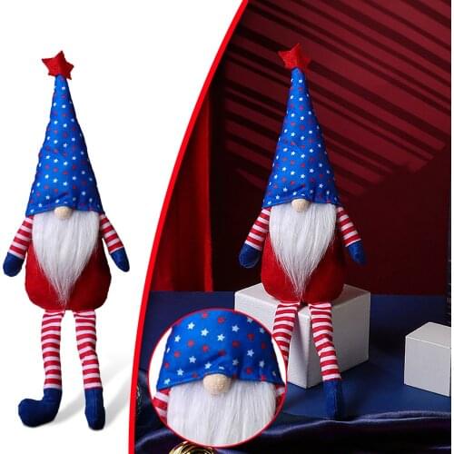 1pc Cute And Little Pendants Independence Day Long Legs Long Hat Dwarf Dolls Home Desktop INS Style Christmas Decorations
