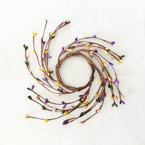 12pcs/lot 3 Inch Inner Diameter Pip Berry Voilet Candle Ring for Spring Easter Decoration Free Shipping