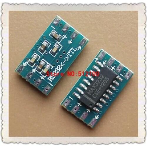50pcs/lot XD-26 MCU Mini RS232 MAX3232 To TTL converter Board
