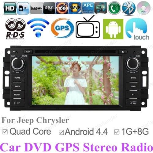 Quad core Android 4.4 Car DVD GPS Multimedia Stereo Radio Player For Jeep Chrysler Cherokee Commander Patriot Compass Cruiser