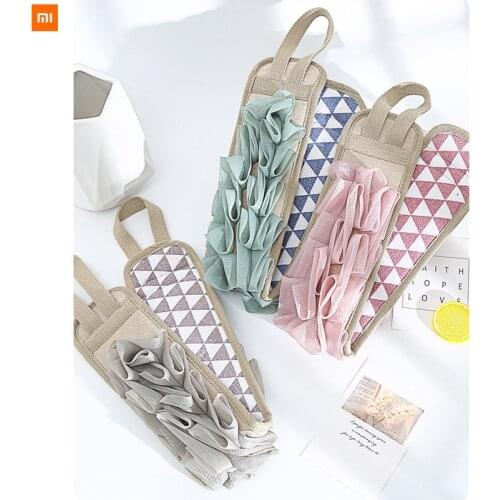 New xiaomi Scrub Bath Towel double-side rubbing artifact back rubbing mud cleaning strip gloves soft skin-friendly