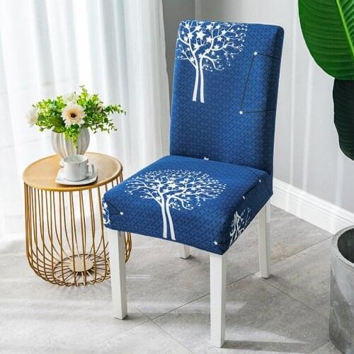 Hotel Restaurant Printing Stretch Chair Cover Simple One-piece Chair Cushion Household Simple Half-pack Seat Back Package