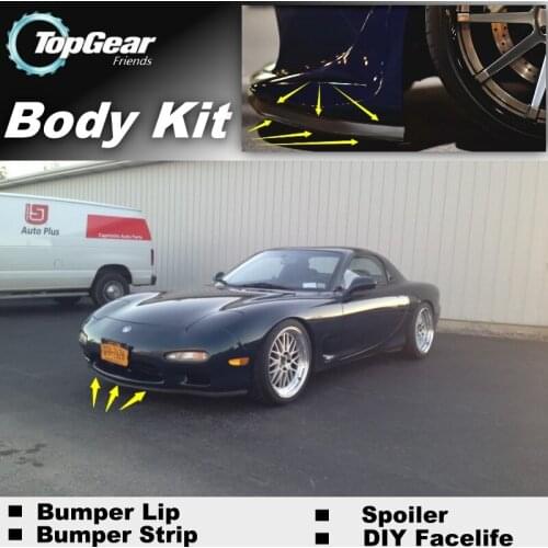 For Mazda Savanna RX7 RX-7 RX 7 FC FD Bumper Lip / Front Spoiler Deflector For TOPGear Fans Car Tuning / Body Kit / Strip Skirt