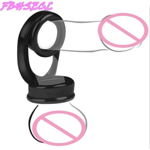 FBHSECL Penis Rings Delay Ejaculation Cock Rings Scrotum Binding Chastity Device Lock Sex Toys For Men Adult Products