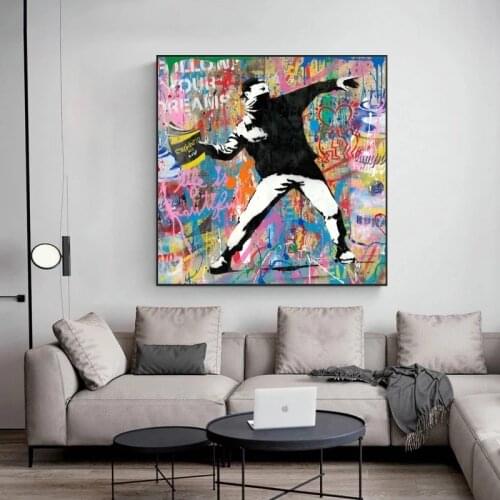 Fllow Your Dream Street Art Wall Posters and Prints Graffiti Art Canvas Paintings Wall Art Picture Home Decor Cuadros