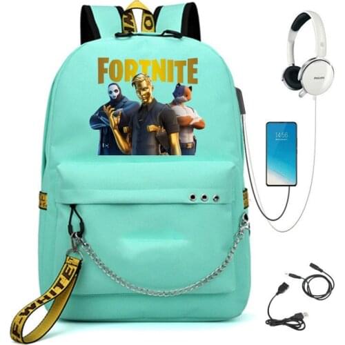 Canvas Fortnite Backpack Women Men Large Capacity Laptop Backpack Student School Bags for Teenagers Travel Shoulder Bag Mochilas