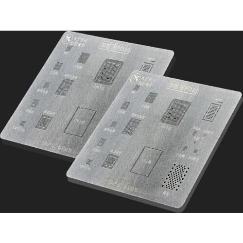 MJ 3D BGA Reballing Stencil Kit Net for iphone A8 6P A9 6S 6SP A10 A11 A12 7P 8P X XS MAX Mesh Repair