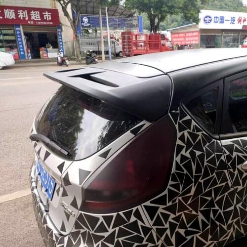 For Ford Fiesta 2009 2010 2011 2012 2013 ABS Plastic Unpainted Color Rear Roof Spoiler Wing Trunk Lip Boot Cover Car Styling