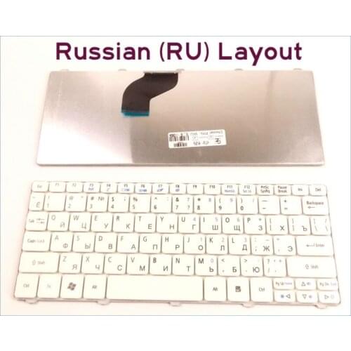 New Keyboard RU Russian Version for Acer Aspire One Happy happy2 Laptop White