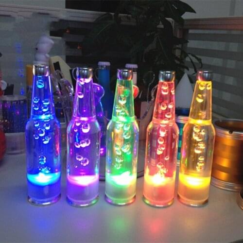 New fashion rechargeable led beer wine Bottle Lamps glowing led Night lights wedding table centerpieces Bar disco Party supplie