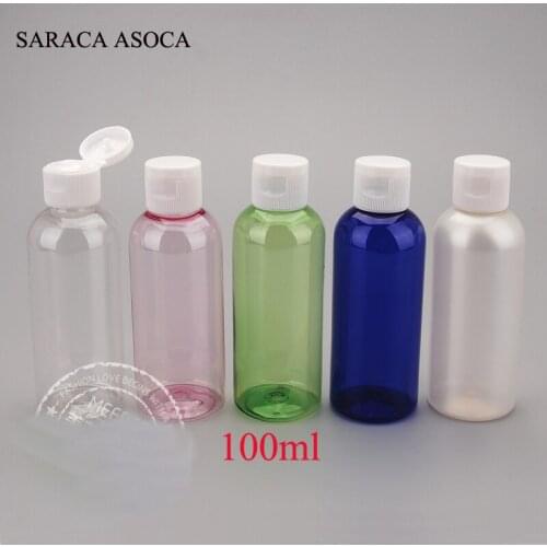 Wholesale 100ml Big Capacity Spray Plastic Flip Bottle 50pcs/lot Emulsion Empty Refillable Bottles