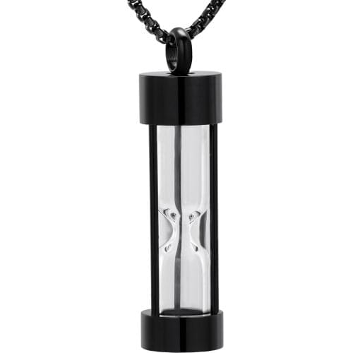 IJD9400 Eternal memory Stainless Steel Hourglass Urn Necklace For Women Men Keepsake Cremation Locket Jewelry Pendant Hold Ashes