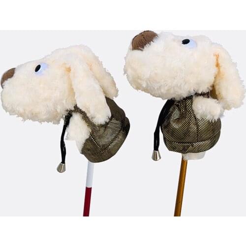 Plush Puppy Golf Head Cover Fairway Woods Hybrid Rescue Cartoon Golf Clubs Headcover Protector Funny Cute Gift