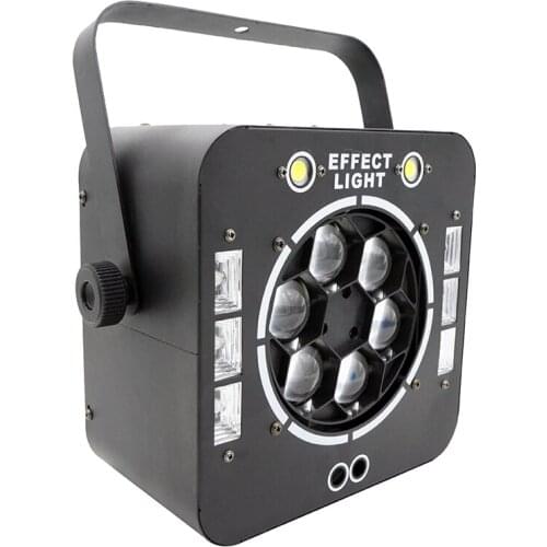 DJ Stage Lighting Projector 6x10w RGBW Bee Eyes UV Light RG Laser Strobe 4in1 Effects Lights for Disco Dance Christmas Party