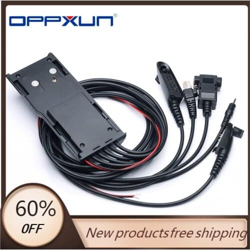 Oppxun 5 In1 Programmering Cable For Motorola CM160 CM200 CM300 CM340 GP338 GP340 GP328Plus GP338Plus CP040 CP125 CP140 GP300