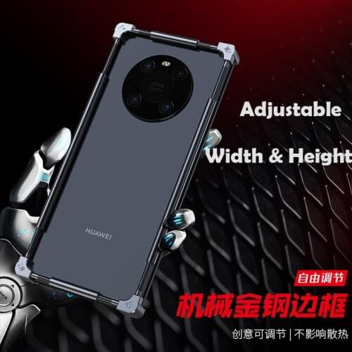 Shockproof Stainless Steel +Aluminum Phone Case For Huawei Mate 40 Pro + Case Luxury Metal Bumper Cover For Huawei Mate 40 Pro