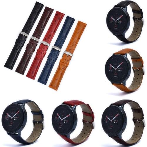 Watchband First Layer Cowhide Strap Ostrich Pattern 18mm 20mm 22mm Genuine Leather Band Quick Release Pins Watch Strap