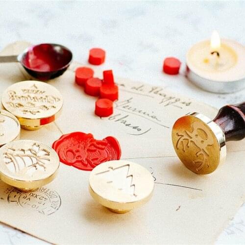 Christmas Snowflake Fire Lacquer Sealing Wax Seal Stamp Wedding Invitation Wax Seal Accessories Envelope Decoration With Handle