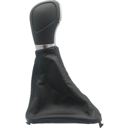 Gear Shift Knob with Genuine Leather Boot Gaiter for Volkswagen Dsg Golf5/6 Bora Passat B7 Cc