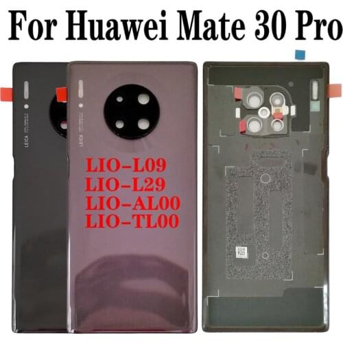 Shyueda 100% Original New For Huawei Mate 30 Pro LIO-L09 LIO-L29 LIO-AL00 TL00 6.53" Glass Rear Back Door Housing Battery Cover