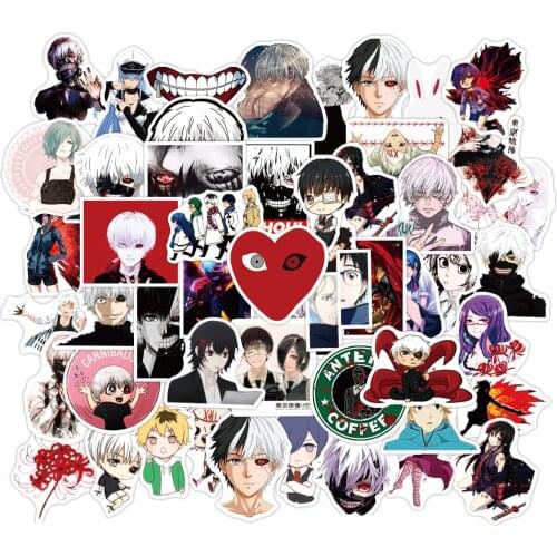 10/30/50PCS Tokyo Ghoul Anime Sticker Suitable for Water Cup Luggage Laptop Computer Refrigerator Decoration Sticker Wholesale
