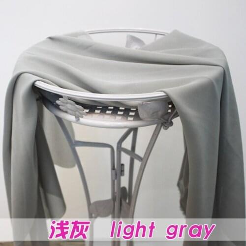 Light Gray Chiffon Fabric Sheer Bridal Wedding Dress Lining Fabric Skirt 60" Wide 5 Yards Per Lot Free Shipping