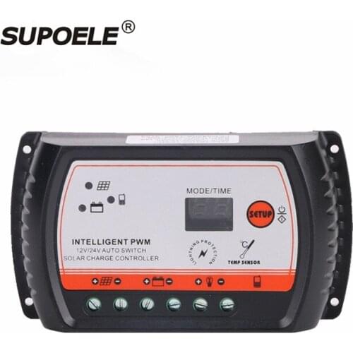 LED Display PWM 10A 15A 20A Solar Charge Controller 12V/24V Solar Panel Charge Regulator