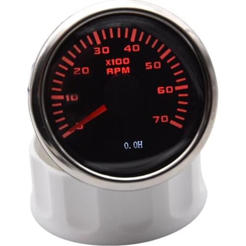 52mm Tachometer Tacho Meter 7000RPM Gauge With Red Backlight For Car Boat 9-30V