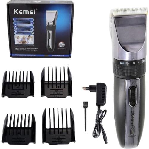 110V-240V kemei hair trimmer rechargeable electric clipper hair cutting beard professional shaver razor shaving machine barber