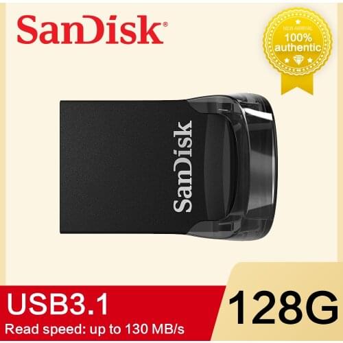 SanDisk ULTRA FIT CZ430 USB Flash Drive 32GB pendrive 16GB 64GB 128GB Original USB 3.1 Pen Drive usb stick