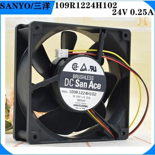 Original 109R1224H102 24V 0.25A 12038 12cm inverter double ball cooling fan