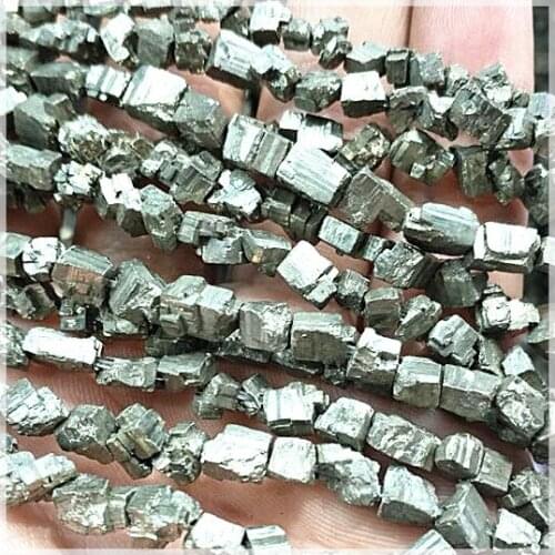 1 strings nature pyrites stone chips for charms bracelets making accessories size 4-6mm nice mine chips