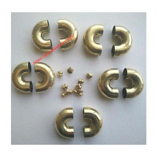10 brass U shape pipe 10 nuts for trumpet/cornet sliders no varnish repair new